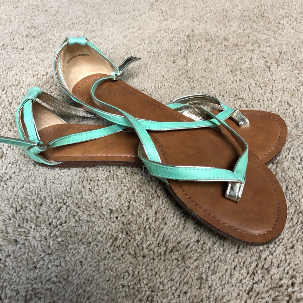 Mint green sandals